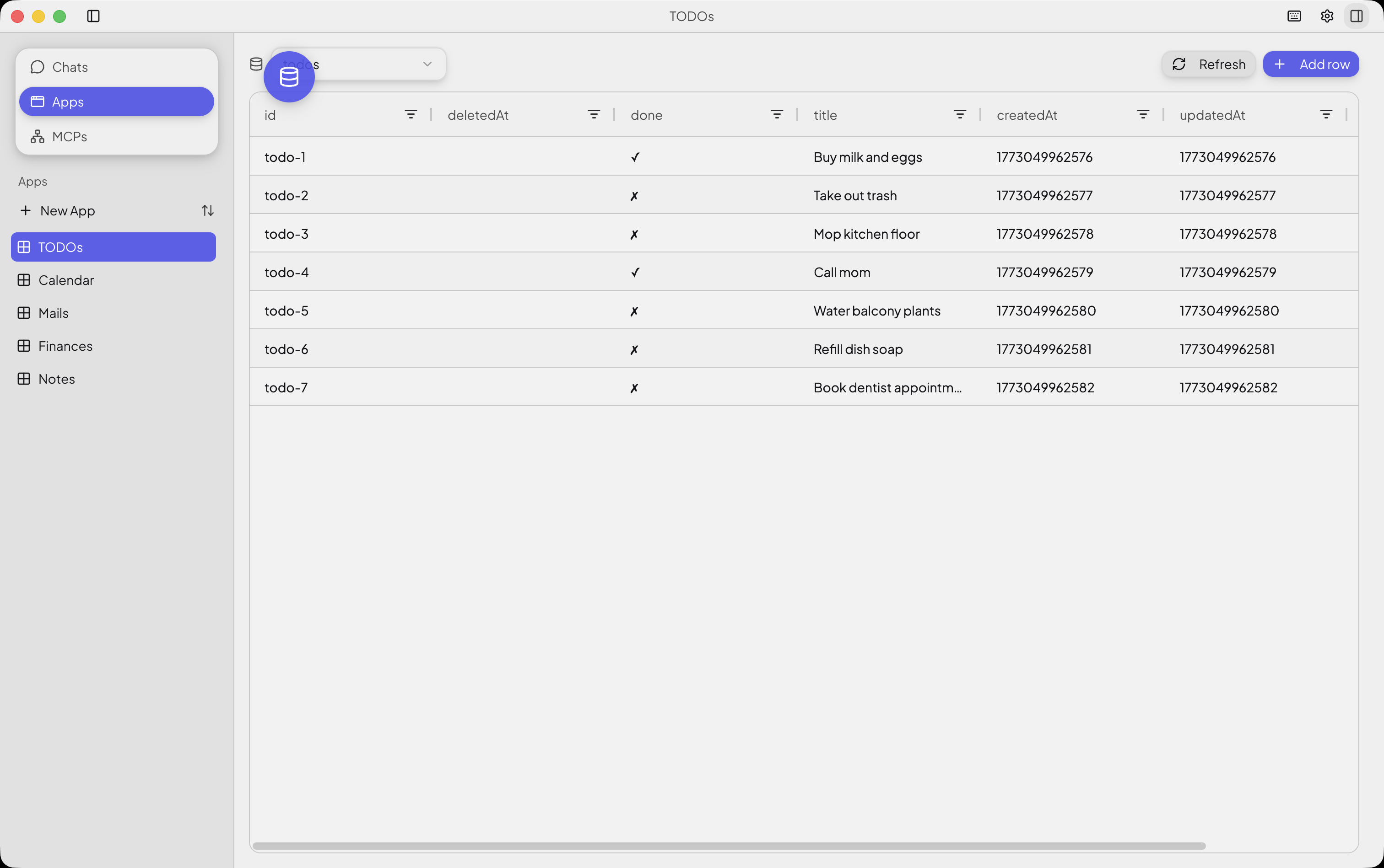 Integrated Database